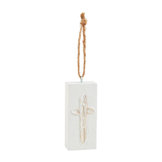 MUD PIE CROSS PAINTED ORNAMENT