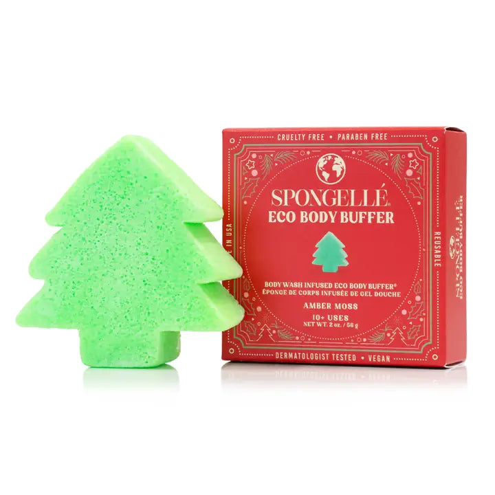 Spongelle Amber Moss Eco Holiday Tree Body Buffer