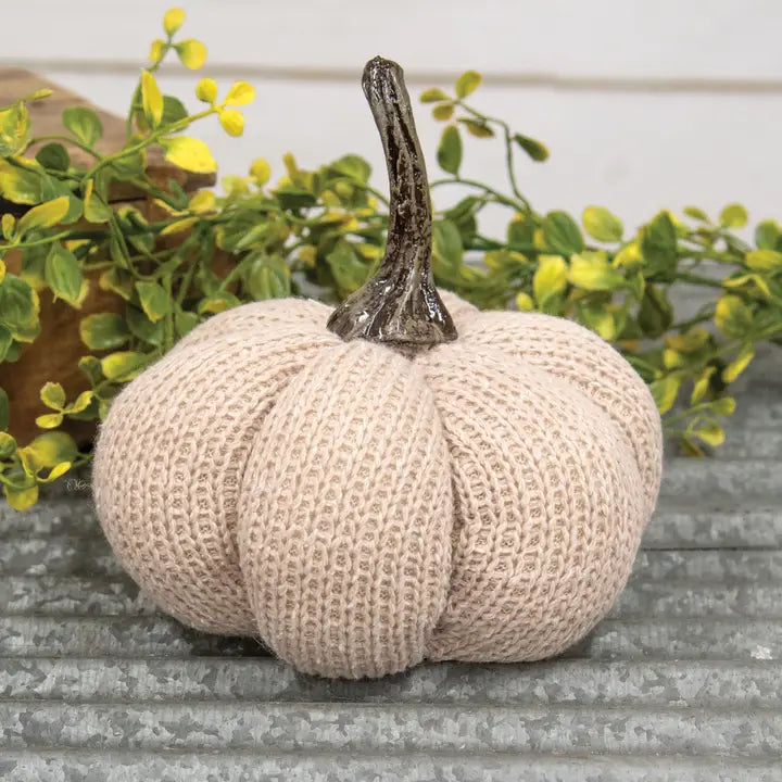 Bright Ideas Tan Knit Pumpkin Medium