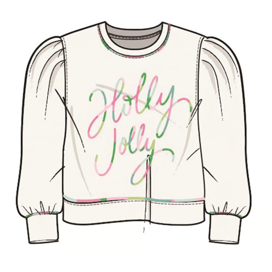 MARY SQUARE Sweatshirt Brooke Holly Jolly Corded
