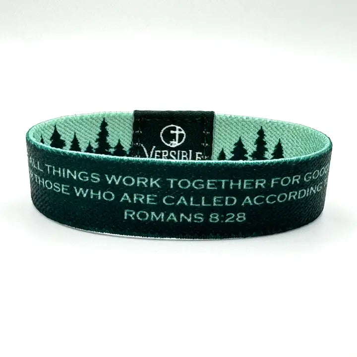 Versible Forest Edge / Romans 8:28 Wristband