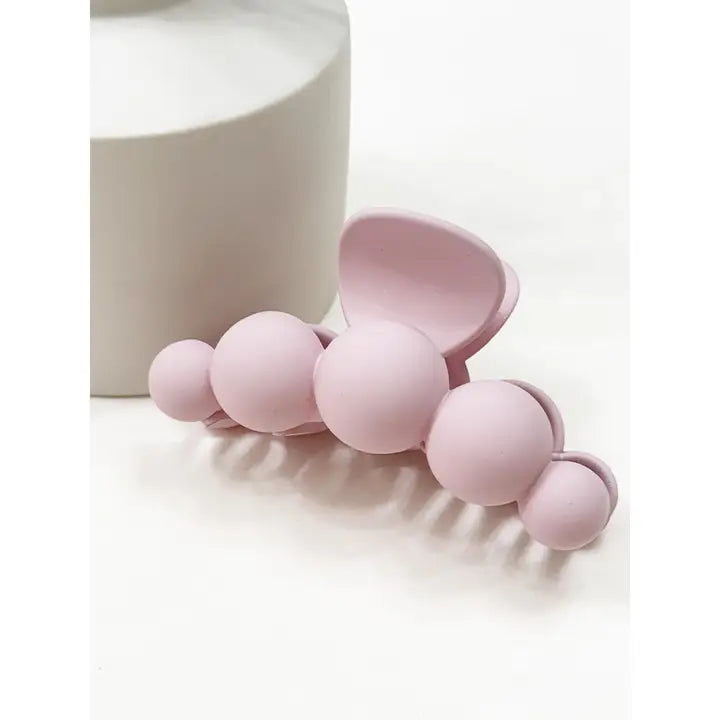 Love and Repeat Powdery Soft Matt Bubble Pearl Hair Claw Clips