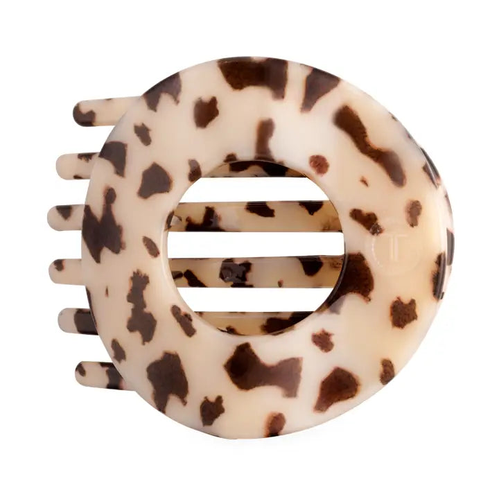 Teleties Blonde Tortoise | Large | Flat Circle Hair Clip
