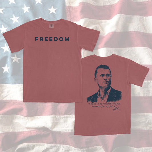 Knotted Pine Trading Co. Charlie Kirk Shirt-Brick