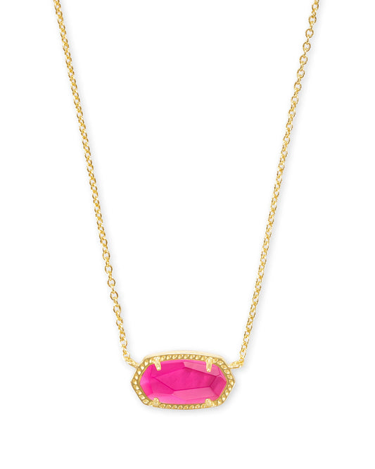 Kendra Scott Elisa Gold Pendant Necklace in Azalea Illusion