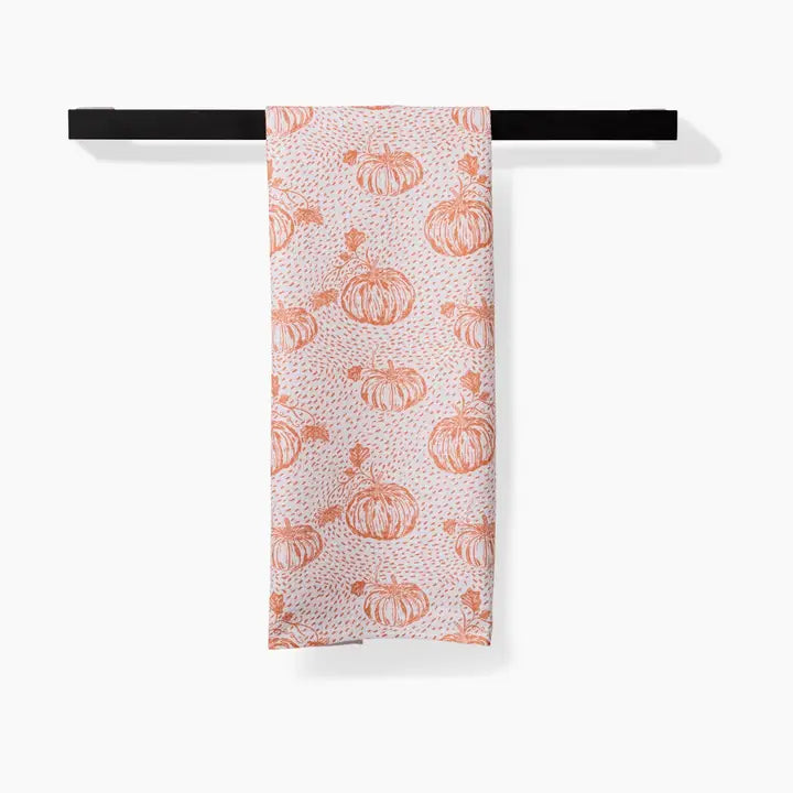 Geometry Pumpkin Field Tea Towel