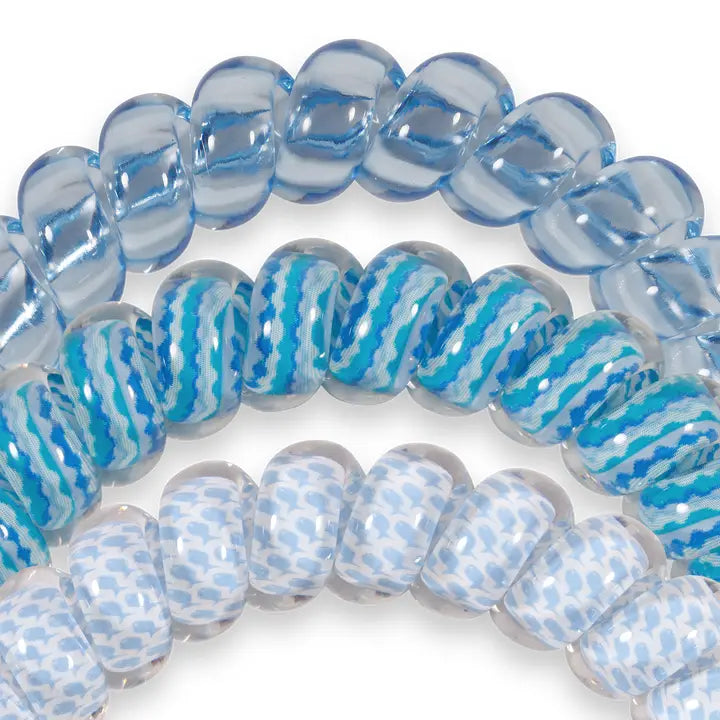 Teleties Spiral Hair Coils | Small | Summer Sky Hair Ties