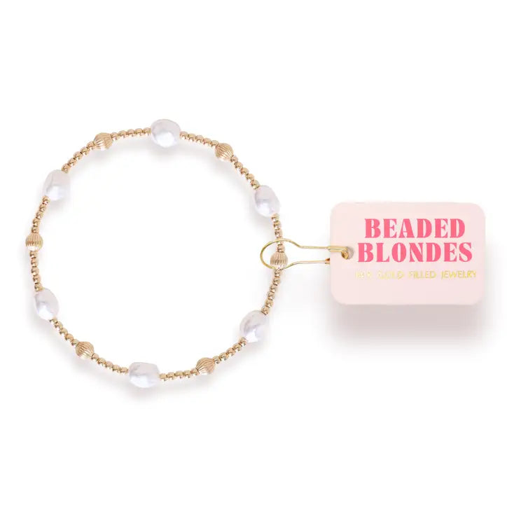 Beaded Blondes Maggie Fluted Bracelet in Gold