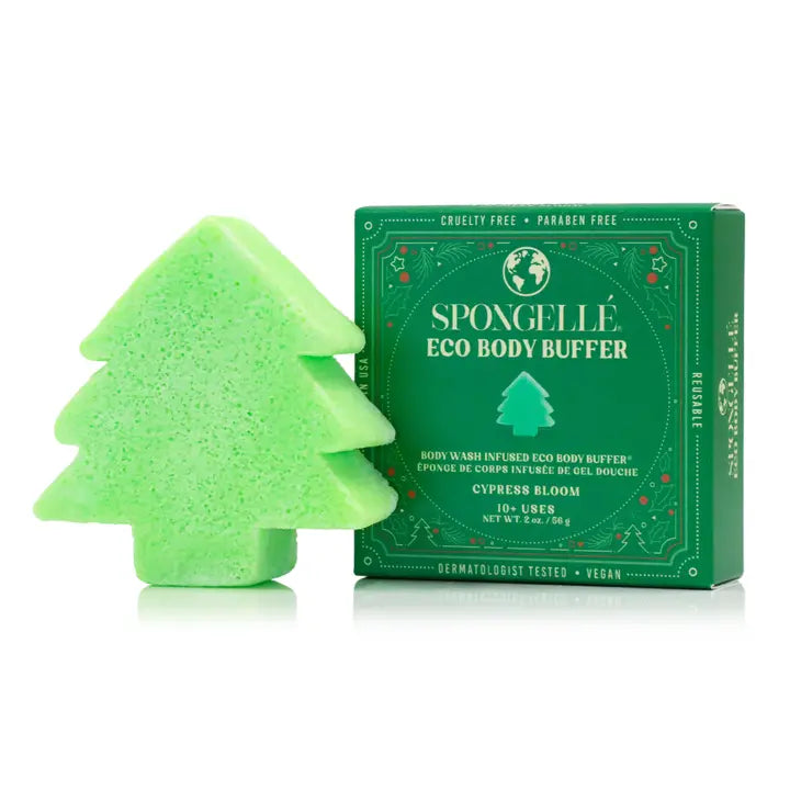 Spongelle Cypress Bloom Eco Holiday Tree Body Buffer