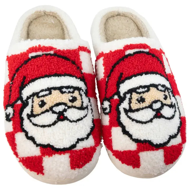 Katydid Santa Red Checkered Best Women's Slippers