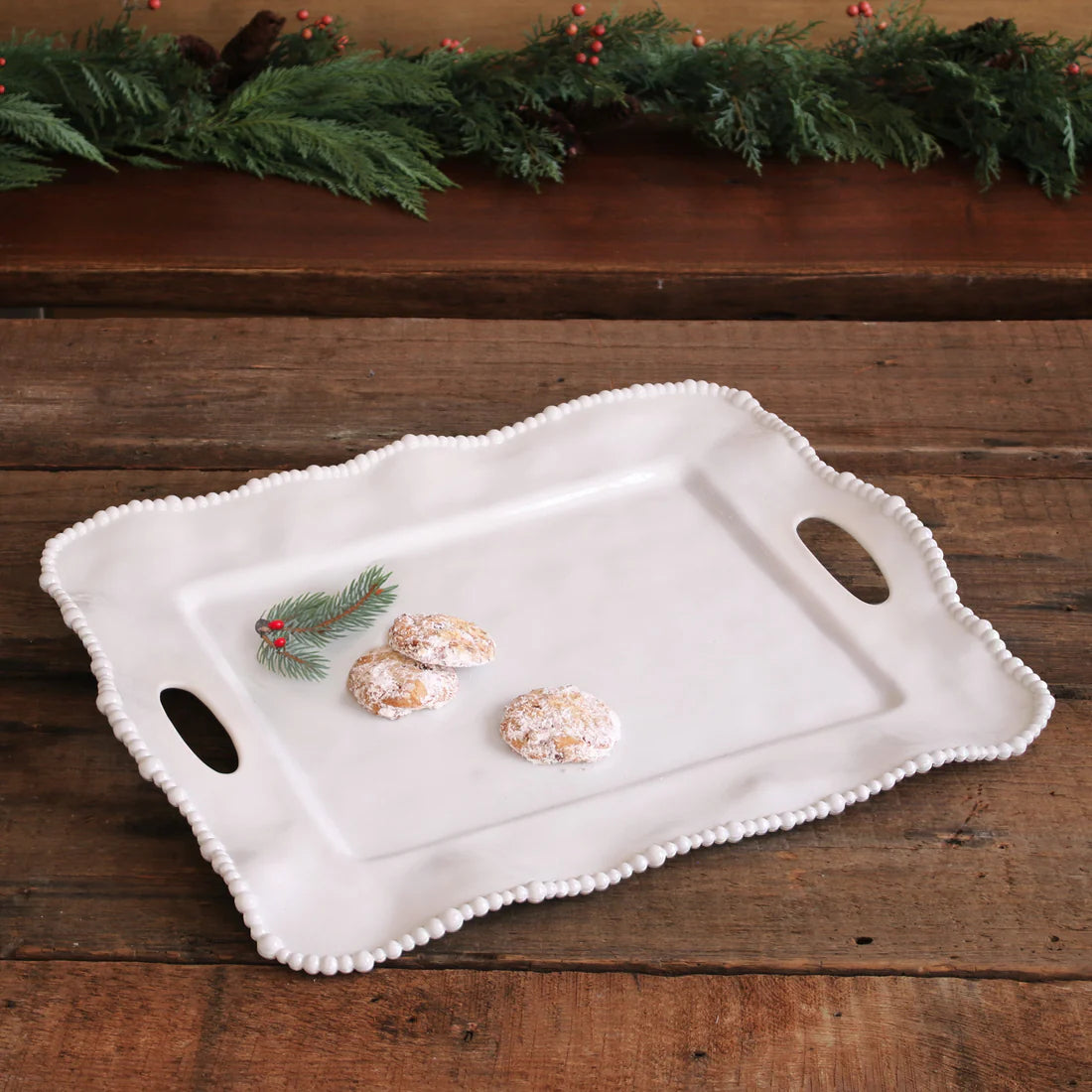 Beatriz Ball VIDA Alegria Rectangular Tray with Handles White