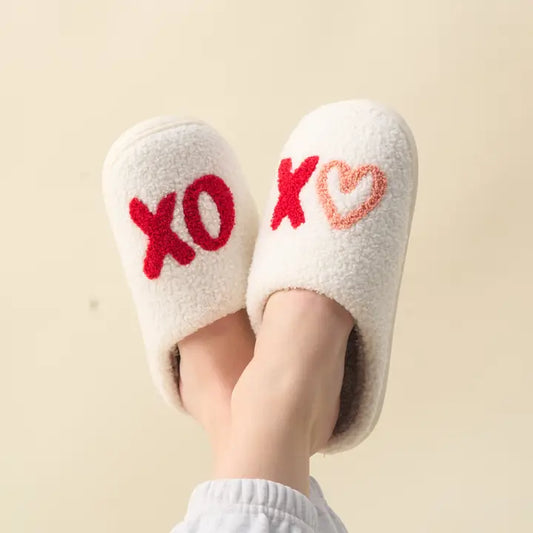 The Darling Effect Fuzzy Slippers - Xoxo