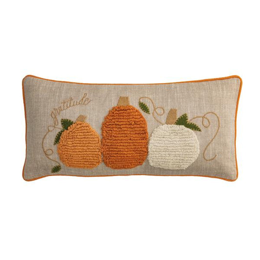 MUD PIE LUMBAR TUFTED PUMPKIN PILLOW