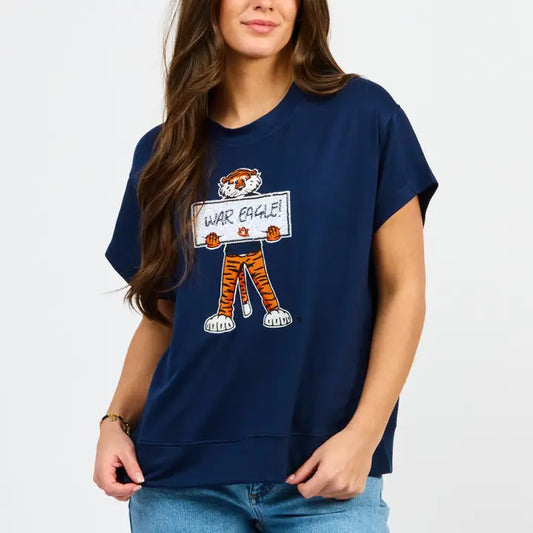 Mary Square Emily Top | Auburn Mascot