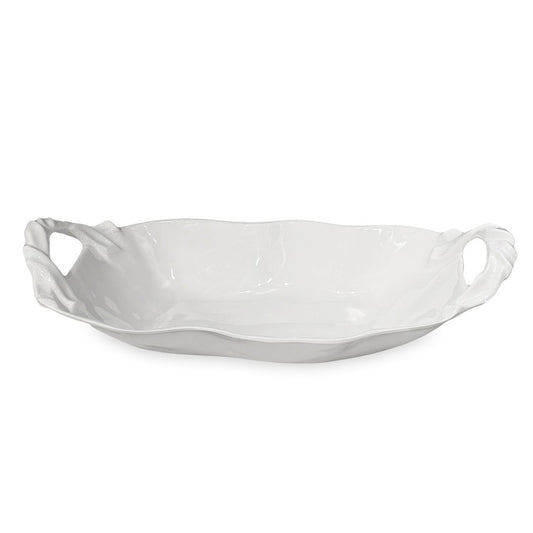 BEATRIZ BALL VIDA Sasha Large Oval Bowl with Handles (White)-3335