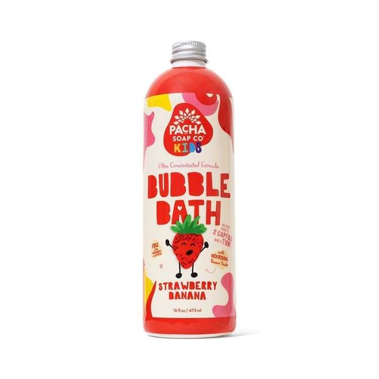 PACHA SOAP CO BUBBLE BATH, STRAWBERRY BANANA