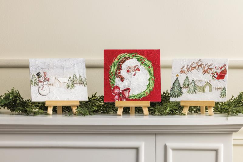 MUD PIE SANTA EASEL PLAQUE
