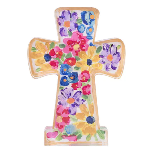 Glory Haus Petals and Posies Acrylic Cross