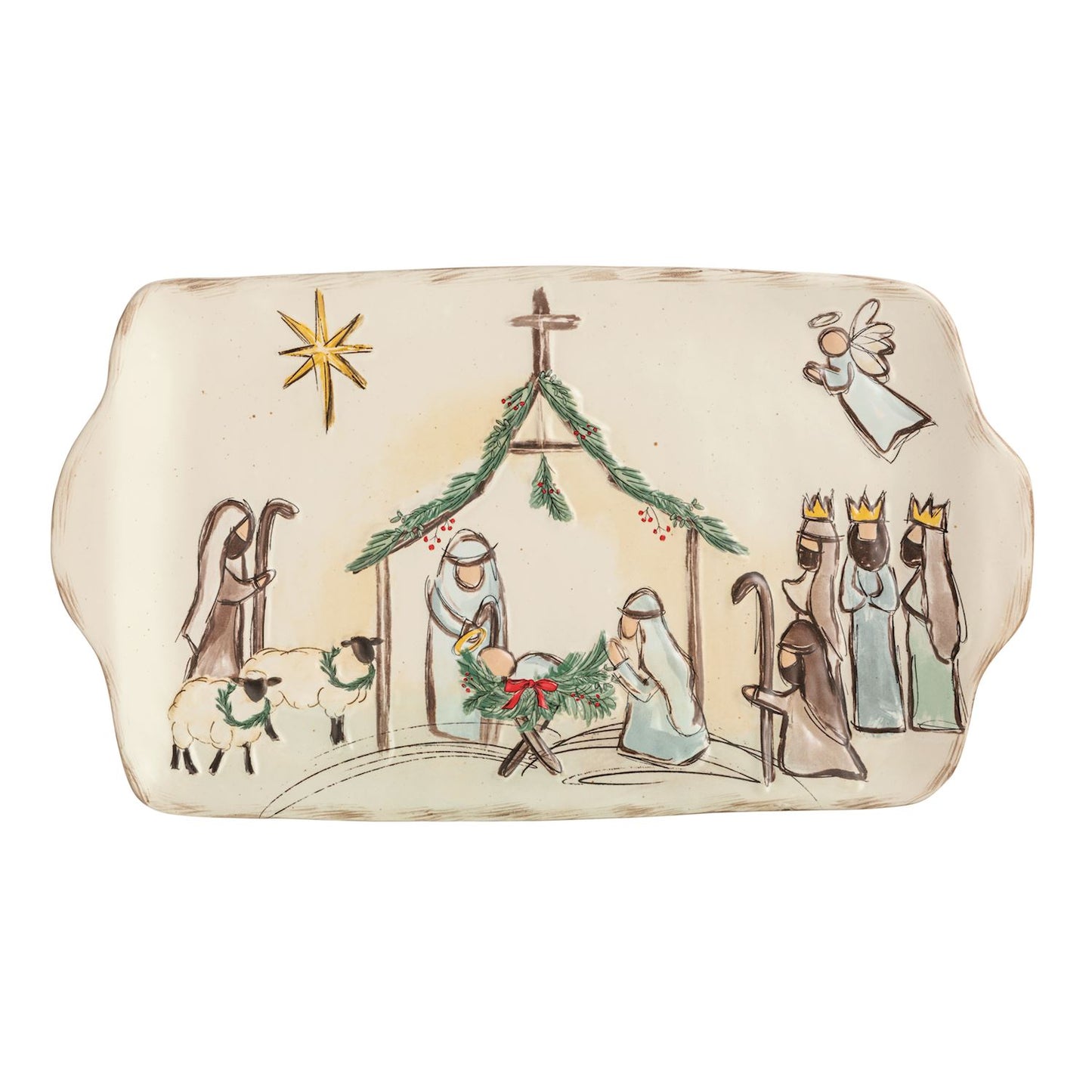 MUD PIE NATIVITY PLATTER