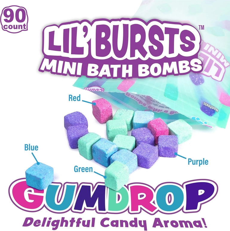 Tub Works® Lil' Bursts™ Mini Bath Bombs For Kids, 90 Count, Gumdrop