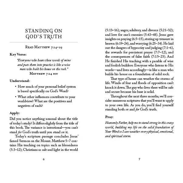 The 5-Minute Bible Study For Men: Standing For God's Truth