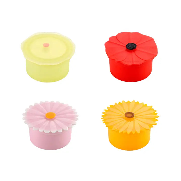Charles Viancin Floral Containers Small - Set/4 (Poppy, Lilypad, Sunflower, Daisy)
