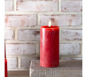 Pd HOME 6" RED LED PILLAR CANDLE