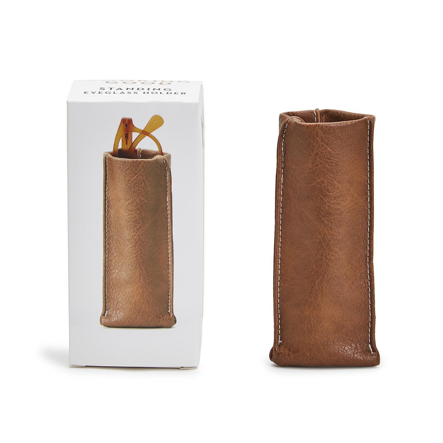 Two's Company "LOOKING GOOD" STANDING TRIANGULAR WEIGHTED EYEGLASS / ACCESSORY HOLDER IN GIFT BOX