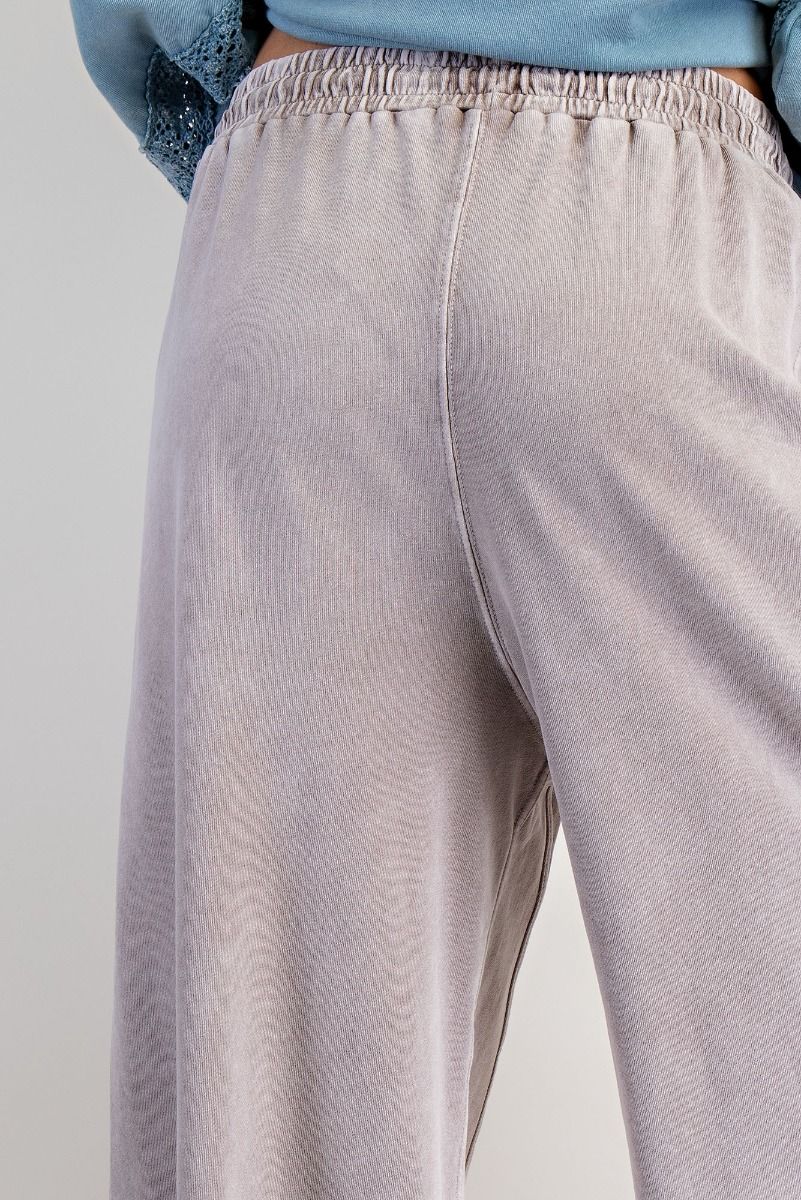 EASEL WASHED TERRY SWEATPANTS-LT KHAKI
