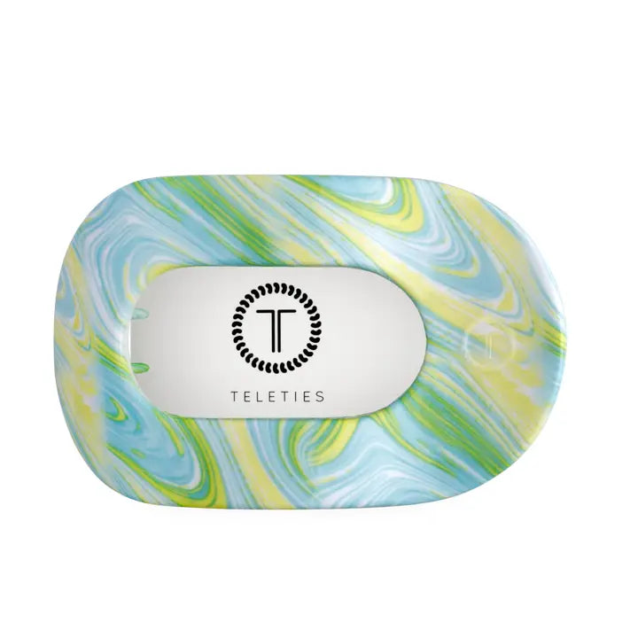 Teleties By the Sea Shore | Large | Flat Round Hair Clip