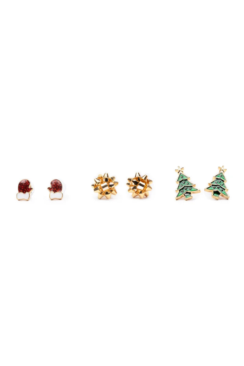 Great Pretenders Snowman Pierced Earrings (3 pairs)