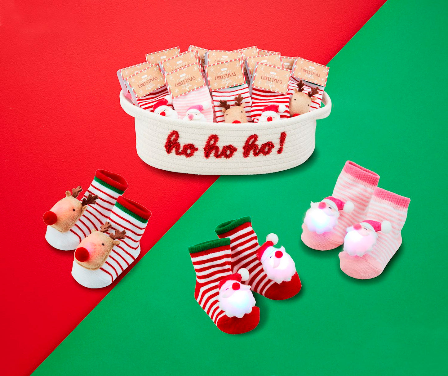 MUD PIE CHRISTMAS LIGHT-UP SOCKS