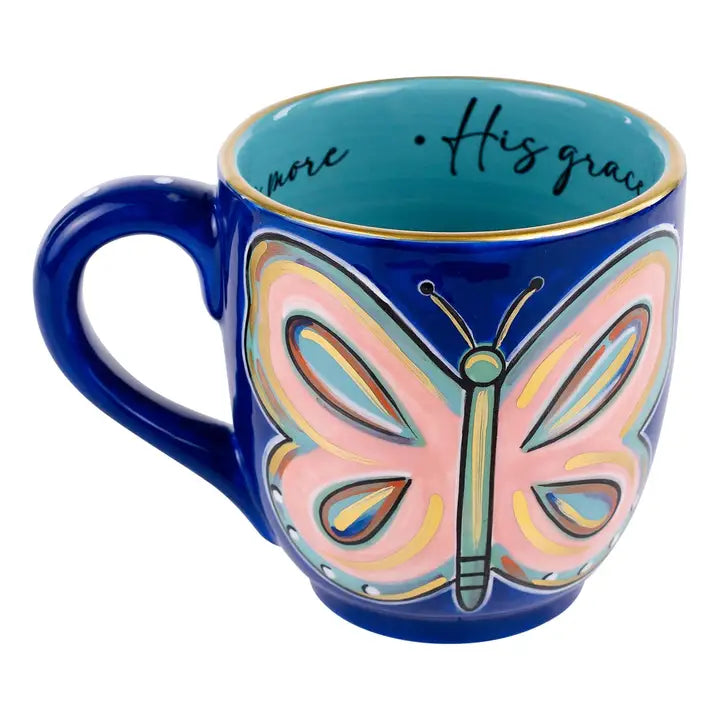 Glory Haus Blue Butterflies Mug