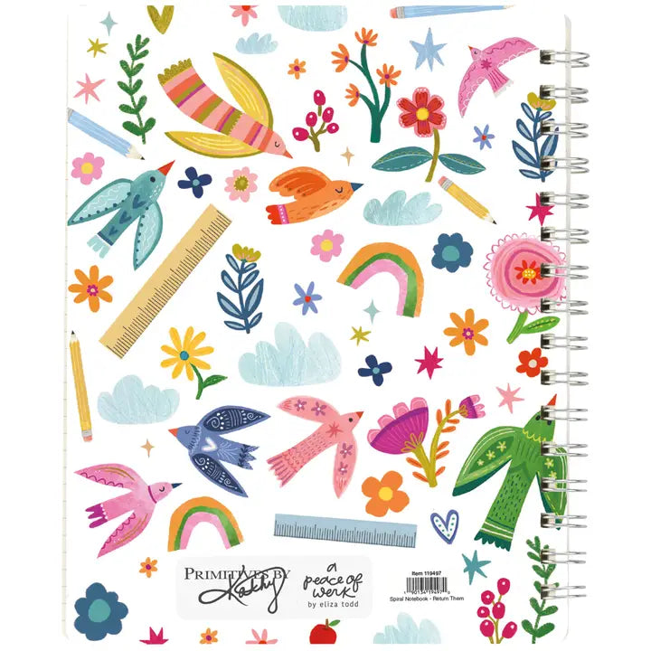 Primitives by Kathy Return Them Spiral Notebook