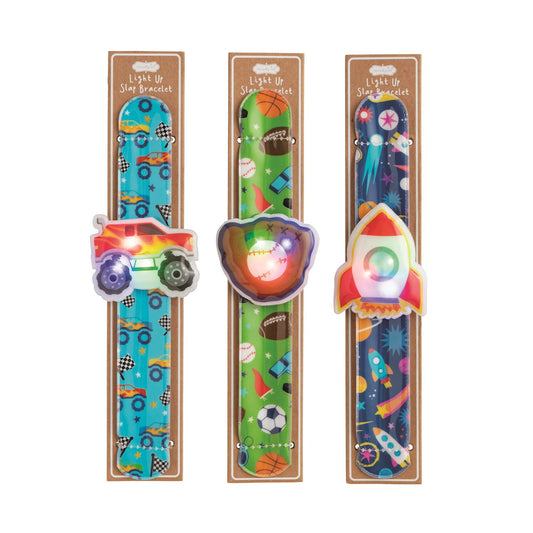 MUD PIE BOY LIGHT-UP SLAP BRACELETS