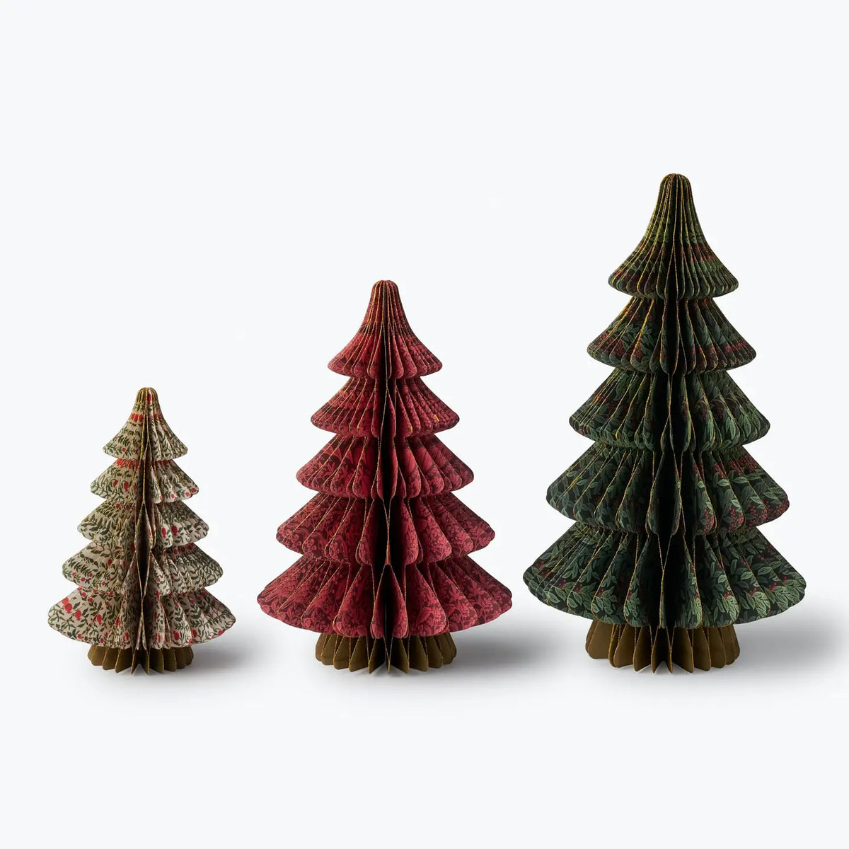 Rifle Paper Co. Christmastide Honeycomb Tree Decor Set of 3