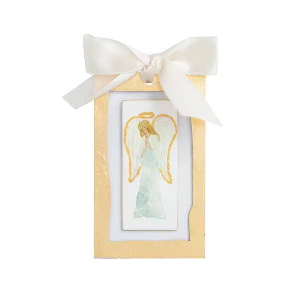 MUD PIE GOLD ANGEL ACRYLIC ORNAMENT