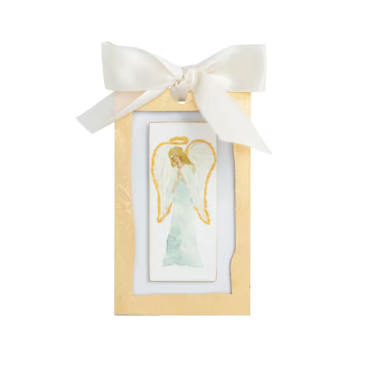 MUD PIE GOLD ANGEL ACRYLIC ORNAMENT