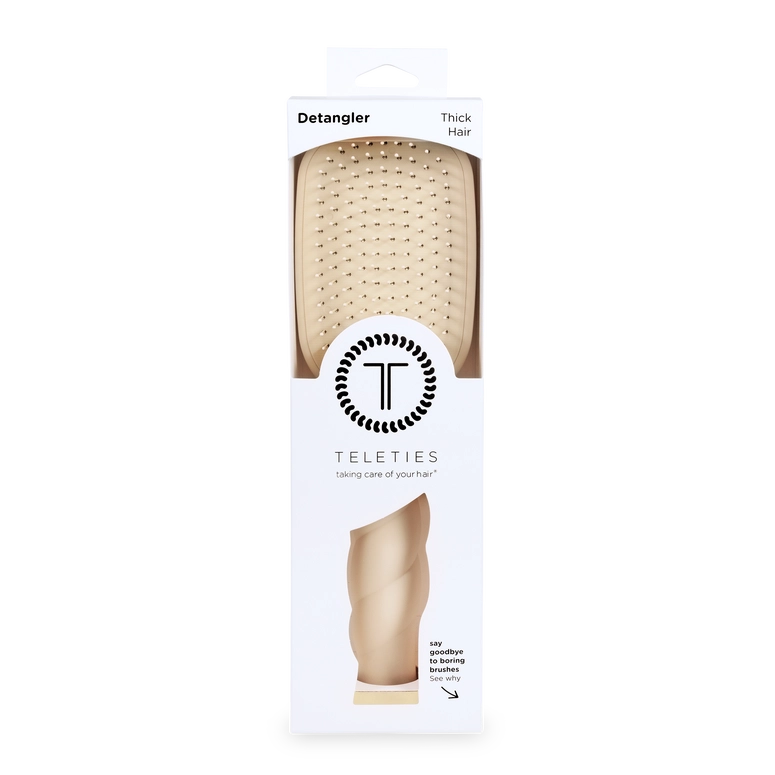 Teleties Detangler Hair Brush For Thick Hair - Tan