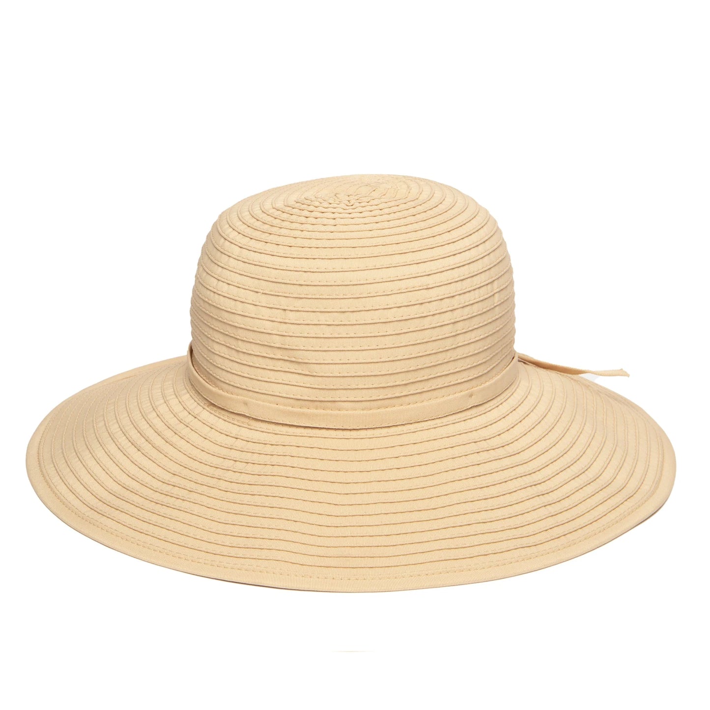 San Diego Hat Women's Ribbon Medium Brim Floppy-Beige
