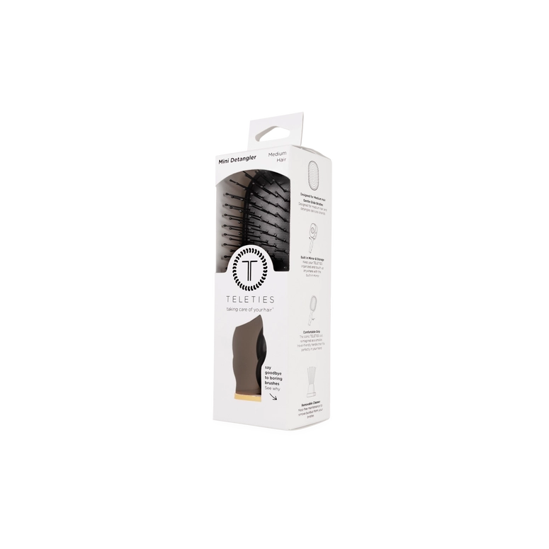 Teleties Mini Detangler Brush | Jet Black | Medium