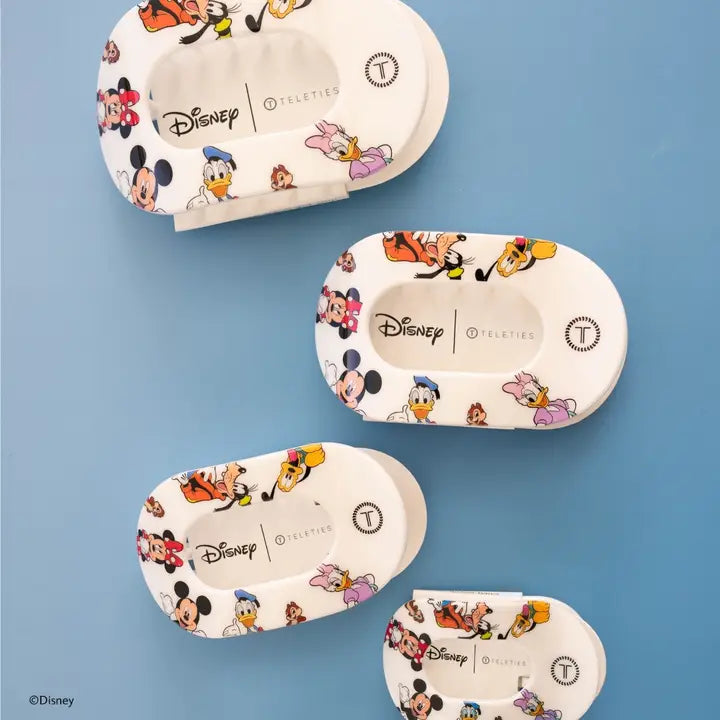 Teleties Flat Round Hair Clip | Large | Mickey and Friends