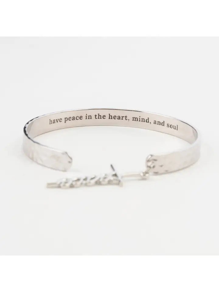 Howard's Inspirational Nina Peace Charm Cuff Bracelet