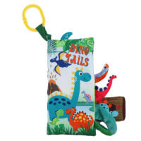 Bebe Mondo Tails Cloth Book Dino with Teether