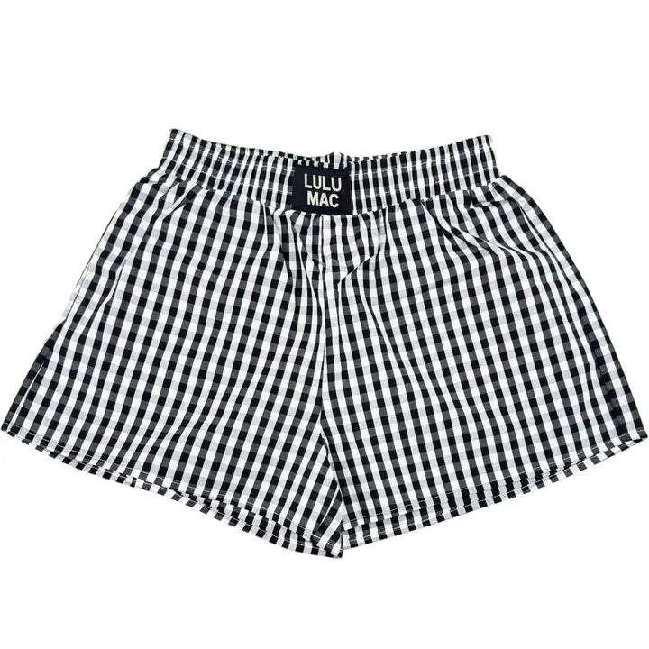 Lulu Mac-Black Gingham Boxer Short
