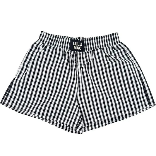 Lulu Mac-Black Gingham Boxer Short
