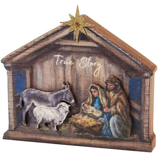 Primitives By Kathy True Story Nativity Chunky Sitter