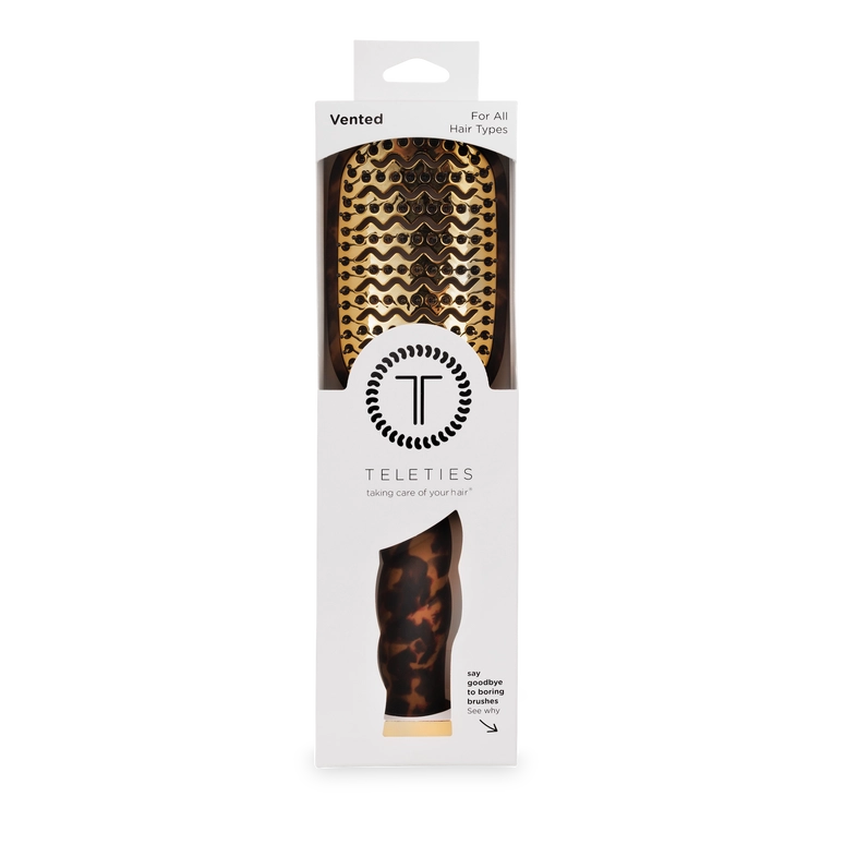 Teleties Vented Hair Brush | Tortoise
