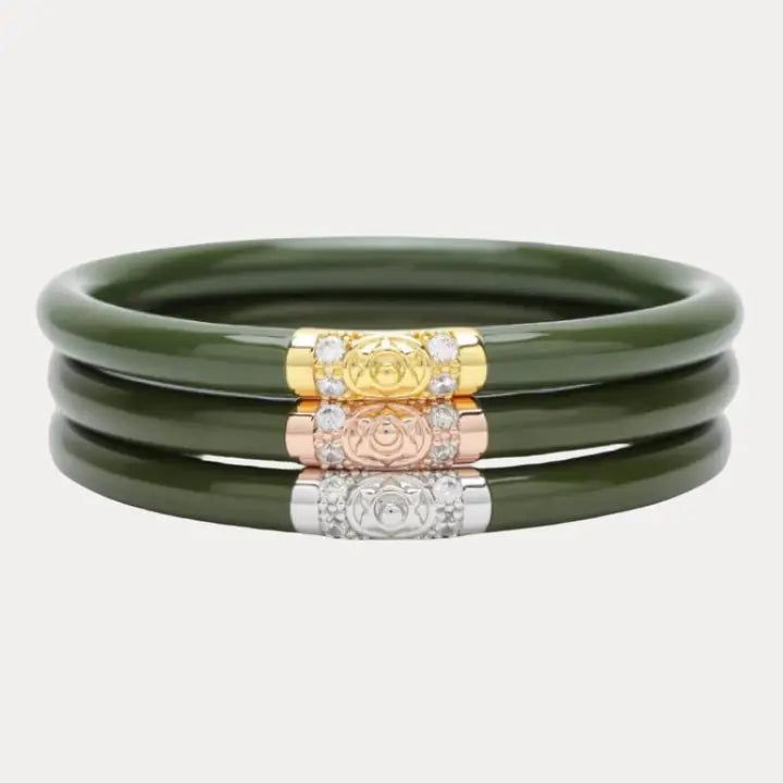 BuDhaGirl Three Kings All Weather Bangles® (Awb®) - Jade-Medium