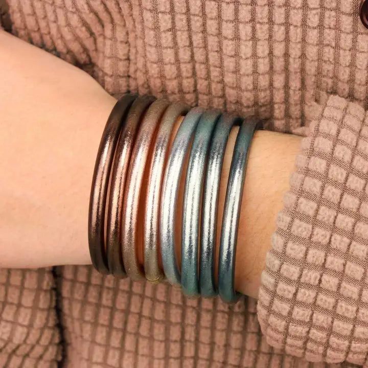 BuDhaGirl Fawn All Weather Bangles® (Set of 4) - Serenity Prayer